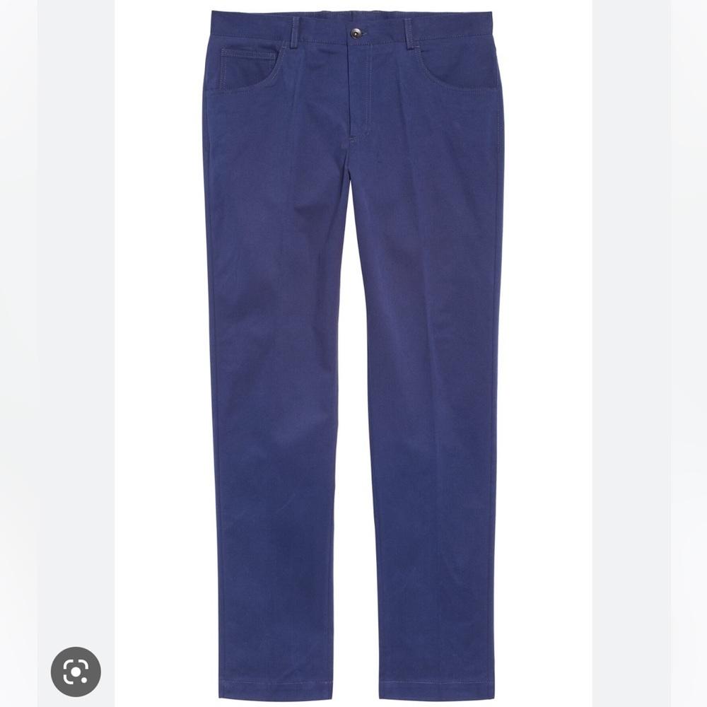 Santorelli Luigi Blue Men’s Stretch Straight Leg 5 Pocket Casual Dress Pants 42